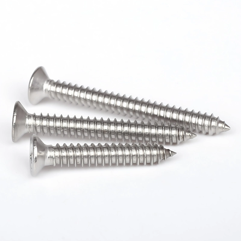 Stainless Steel Set Machine Drilling Phillips Flat Pan Head Countersunk Self-Tapping Screw