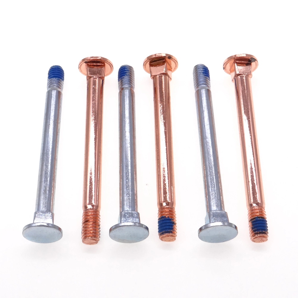 6*65 Rose Gold-Plated Carbon Steel Square-Neck Half Thread/Tooth Carriage Bolts