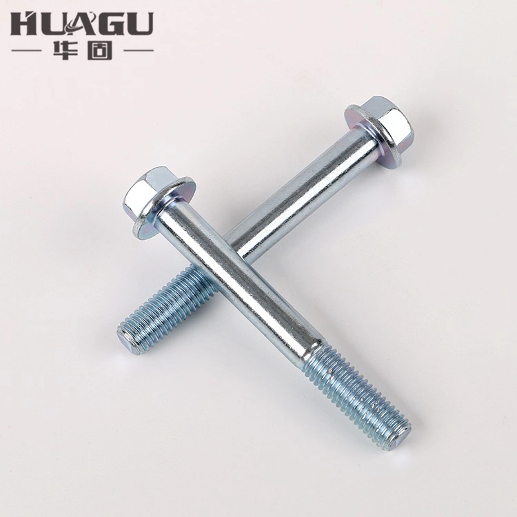 Blue &amp; White Zinc Hex Flange Bolts Gr 4.8 M10