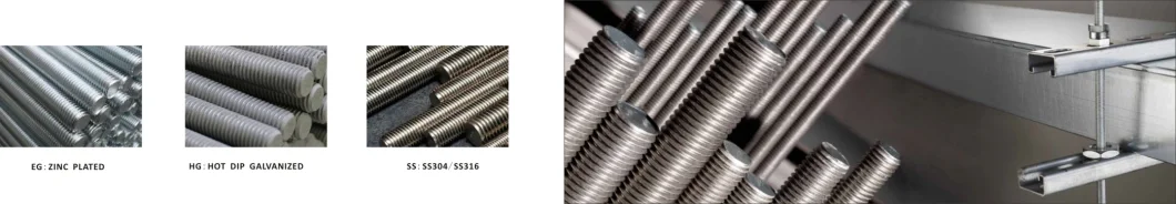 3/8&quot; Zinc Plated, HDG, SS304 Fully Threaded Rods, Threaded Bar, and Studs Unc